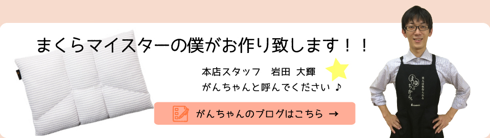 まくらマイスターの僕がお作り致します！！